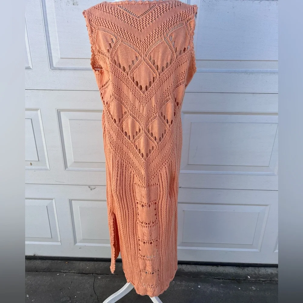 Women's free people beach cover chrochet sweater dress Santorini  S/P
